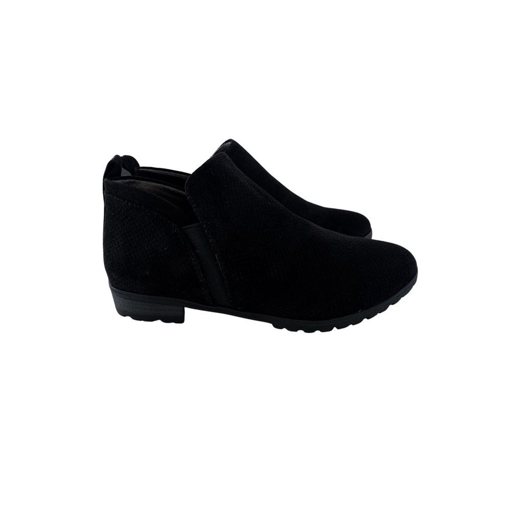 Dr Scholls Rollin Black Perforated Booties Comfort Slip On Ankle Boots 7M